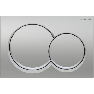 Geberit Matt Chrome Round Alpha01 Flush Plate For Dual Flush