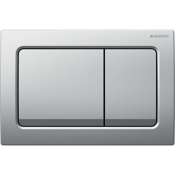 Geberit Matt Chrome Square Alpha01 Flush Plate For Dual Flush