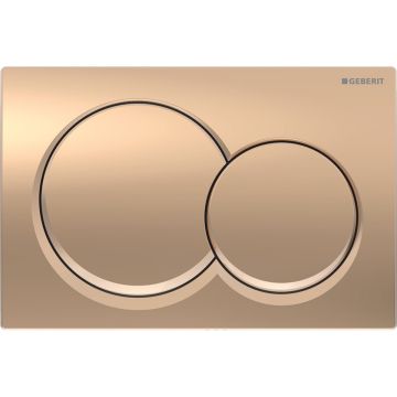 Geberit Red Gold Round Alpha01 Flush Plate For Dual Flush