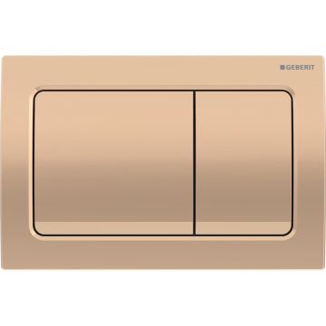 Geberit Red Gold Square Alpha01 Flush Plate For Dual Flush