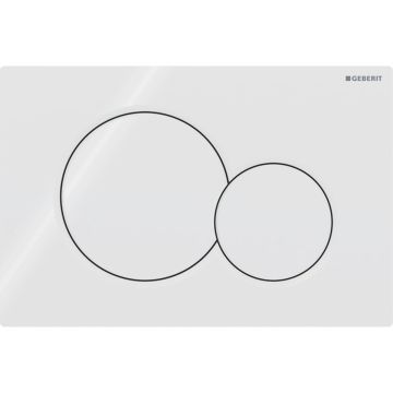 Geberit Sigma01 Round Dual Flush Plate White Alpine