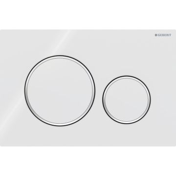 Geberit Sigma20 Round Dual Flush Plate White/Gloss Chrome