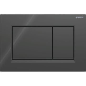Geberit Sigma20 Square Dual Flush Plate Black/Matt Black