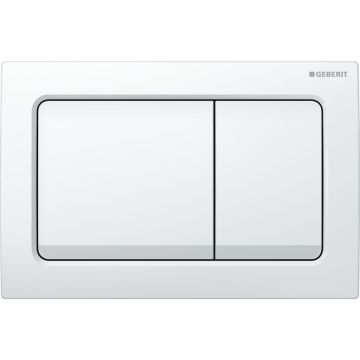Geberit White Alpine Square Alpha01 Flush Plate For Dual Flush
