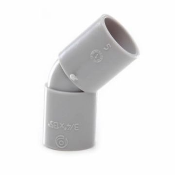 Grey 22mm Overflow 135 Degree Bend