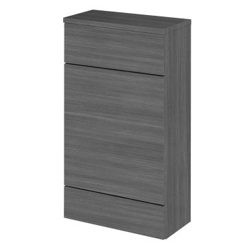 Hudson Reed Fusion 864mm x 600mm Compact WC Unit & Top - Anthracite Woodgrain