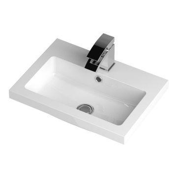 Hudson Reed 500mm Jewel Rear Tap Full Depth Basin - White