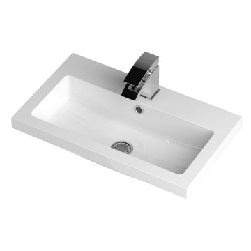 Hudson Reed 600mm Jewel Rear Tap Full Depth Basin - White