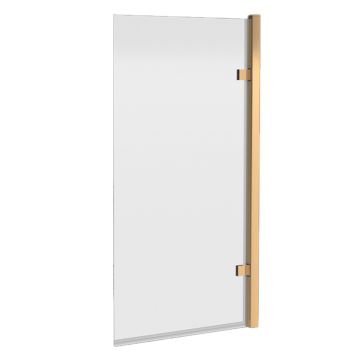 Hudson Reed 8mm Square Bath Screen 1520mm x 830mm - Brushed Brass