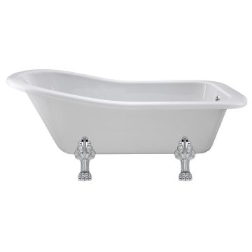 Hudson Reed Brockley Single Ended Freestanding Slipper Bath 1500mm x 730mm with Pride Legs