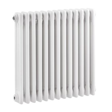 Hudson Reed Colosseum 3 Column Horizontal Radiator 600mm x 606mm - White
