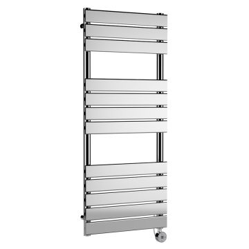 Hudson Reed Electric Square Flat Towel Radiator 500mm x 1213mm - Chrome
