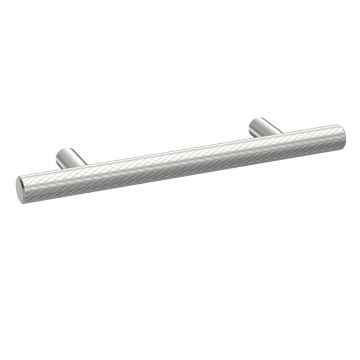 Hudson Reed Furniture Knurled Bar Handle 96mm - Satin Chrome
