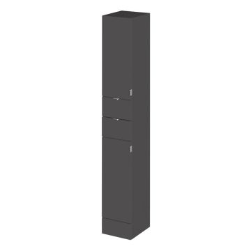 Hudson Reed Fusion 300mm Tall Tower Unit - Gloss Grey
