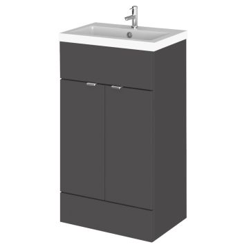 Hudson Reed Fusion 500mm Vanity Unit & Basin - Gloss Grey