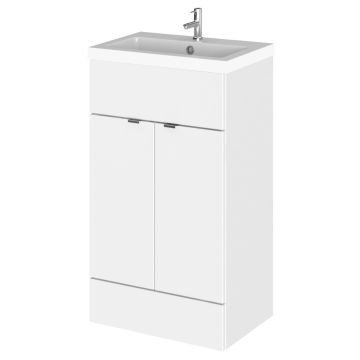 Hudson Reed Fusion 500mm Vanity Unit & Basin - Gloss White