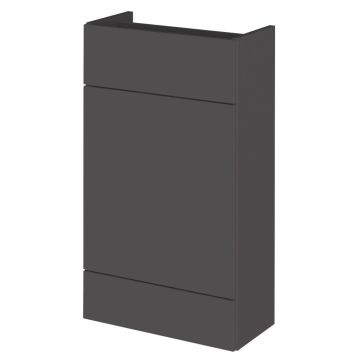 Hudson Reed Fusion Slimline 500mm Fitted WC Unit - Gloss Grey