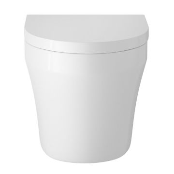 Hudson Reed Luna Back to Wall Pan & Soft Close Seat - White