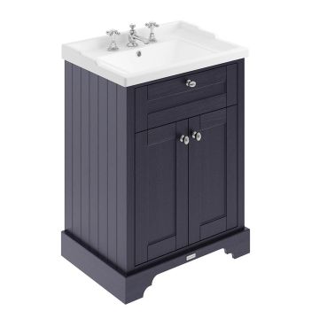 Hudson Reed Old London 600mm Cabinet & 3TH Basin - Twilight Blue