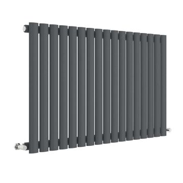 Hudson Reed Revive Horizontal Single Panel Designer Radiator 600mm x 992mm - Anthracite