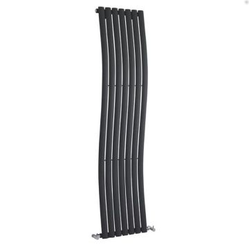 Hudson Reed Revive Wave Designer Radiator 1785mm x 413mm - Anthracite