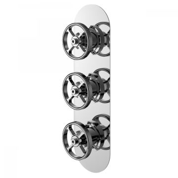 Hudson Reed Revolution Triple Concealed Shower Valve - Chrome