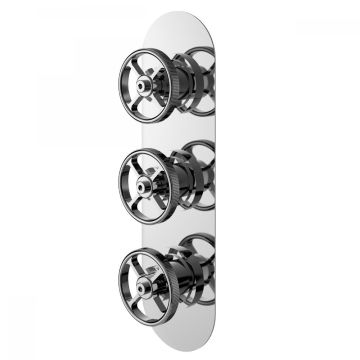 Hudson Reed Revolution Triple Concealed Shower Valve with Diverter - Chrome