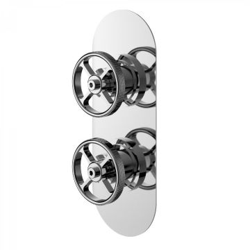 Hudson Reed Revolution Twin Concealed Shower Valve - Chrome