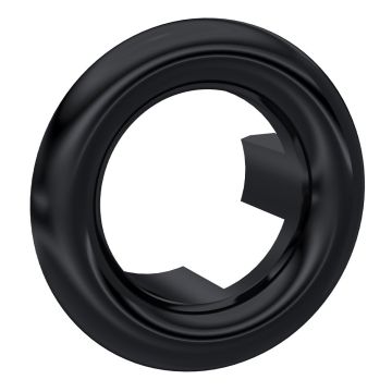 Hudson Reed Round Overflow Cover - Matt Black