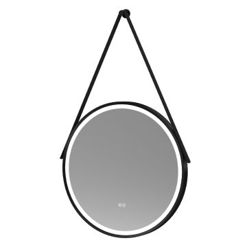 Hudson Reed Salana Framed LED Mirror with Touch Sensor 600mm - Matt Black