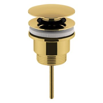 Hudson Reed Slotted & Un-Slotted Universal Push Button Basin Waste - Brushed Brass