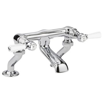 Hudson Reed Topaz Dome Lever Deck Mounted Bath Filler - Chrome