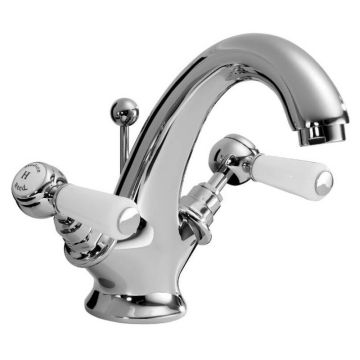 Hudson Reed Topaz Hexagonal Lever Mono Basin Mixer with Pop-up Waste - Chrome