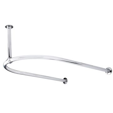 Hudson Reed Traditional U-Shape Shower Curtain Rail - Chrome
