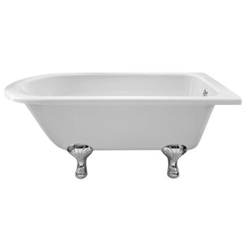 Hudson Reed Winterburn Single Ended Traditional Shower Bath 1500mm x 750mm with Corbel Legs
