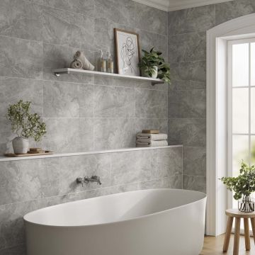 Hugo Grey Wall Tile 300mm x 600mm - Matt Ceramic
