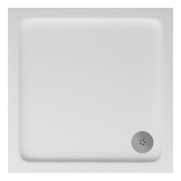 Hydro45 Anti-Slip Square Shower Tray 700mm x 700mm - White