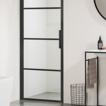 Impey Soho Hinged Shower Door 800mm Right Hand - Matt Black