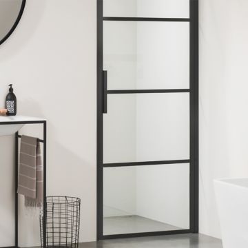 Impey Soho Hinged Shower Door 800mm Left Hand - Matt Black