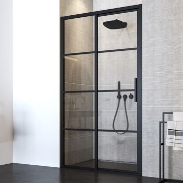 Impey Soho Sliding Shower Door 1200mm Left Hand - Matt Black