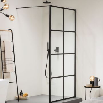 Impey Soho Walk In Shower Screen Panel 1400mm - Matt Black