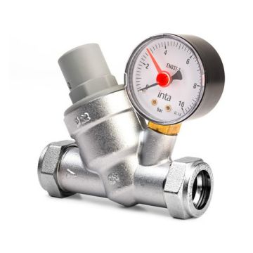 Inta Pressure Reducing Valve 15mm / 22mm 1 - 6 bar With Gauge