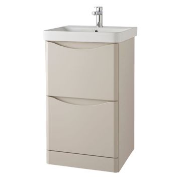 Kartell Arc 500mm Freestanding Vanity Unit & Basin - Matt Cashmere