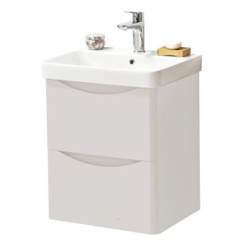 Kartell Arc 500mm Wall Mounted Vanity Unit & Basin - Matt Cashmere