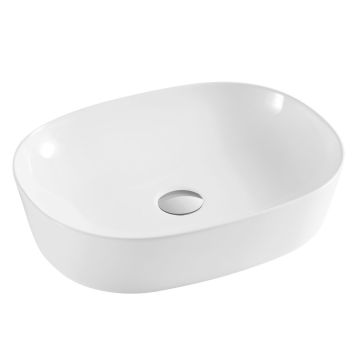 Kartell Island 500mm Oval Countertop Basin - White