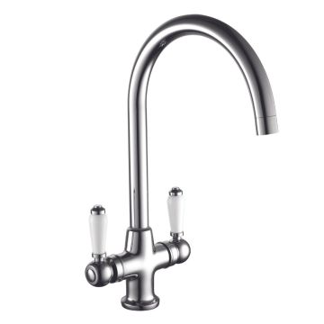 Kartell K-Vit Kitchen Traditional Sink Mixer Tap - Chrome