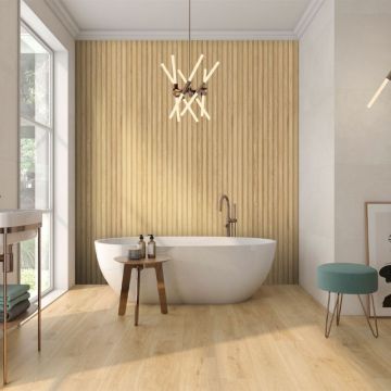 Kinabalu Light Oak Wall & Floor Tile 1200mm x 200mm - Matt Porcelain