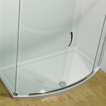 Kudos Bow Front Slip Resistant Shower Tray 1200mm x 700mm - White