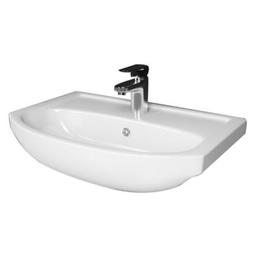 Lecico Atlas 500mm Semi Recessed Basin 1 Tap Hole