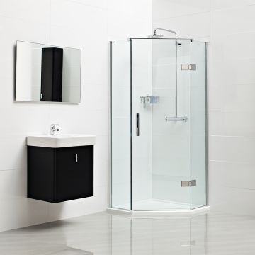 Roman Neo Angle Shower Enclosure 1200mm x 900mm Right Hand - Chrome